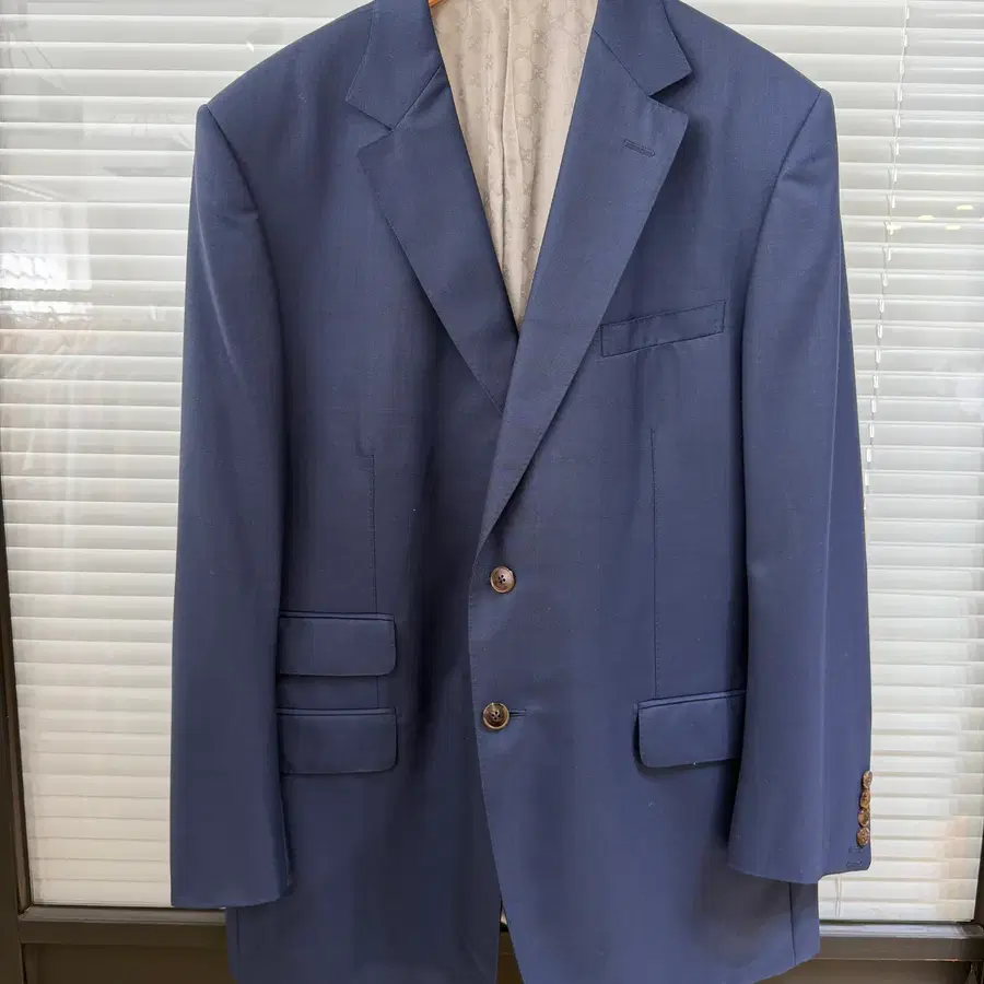 구찌(Gucci) 울 싱글 수트 자켓 블루