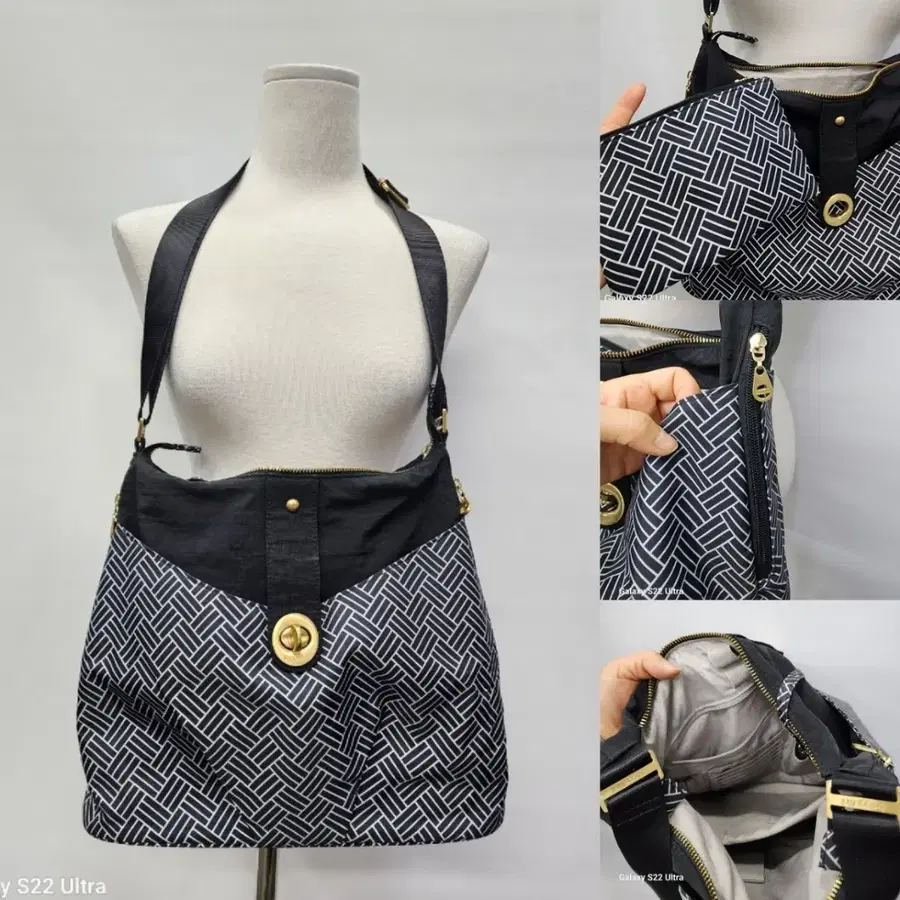 Baggallini 패턴 바스락 소재 숄더백겸 크로스+미니파우치
