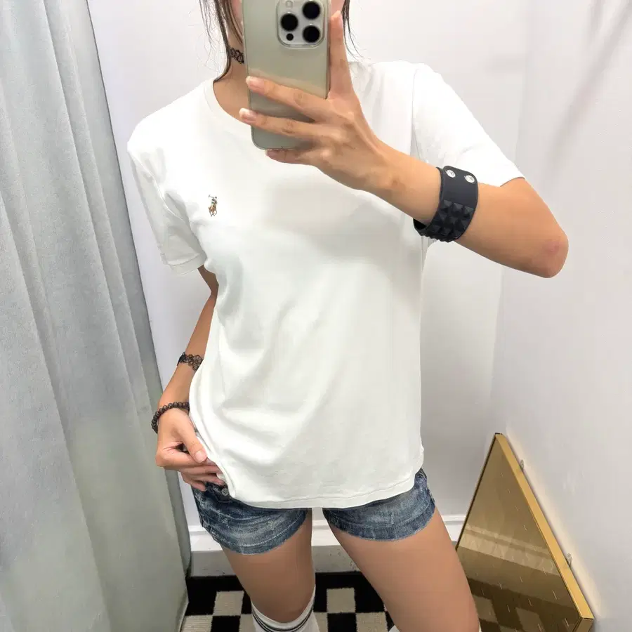 폴로 화이트 반팔티셔츠