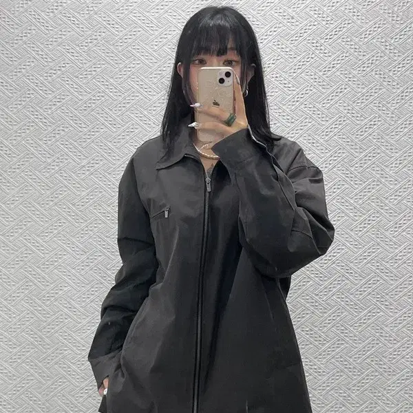 시도 빈티지 캐주얼 모던 시크 오버핏 워크 자켓 L C14565