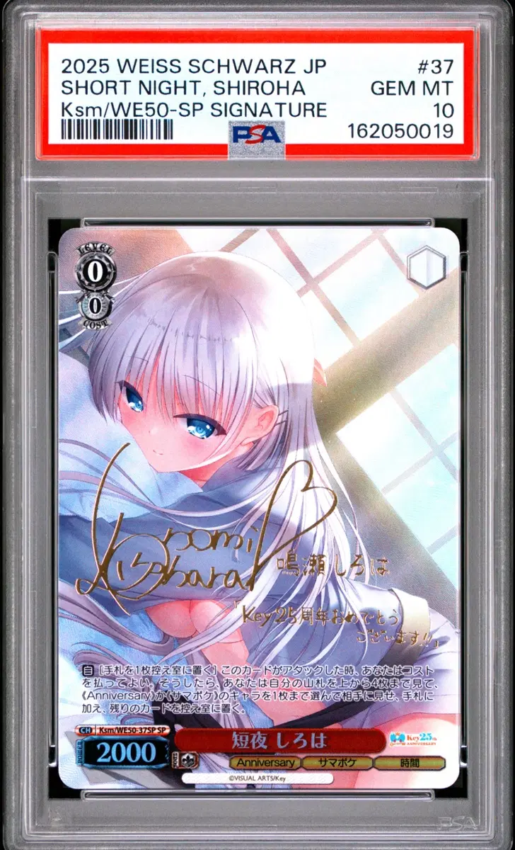 키25주년 바이스슈발츠 시로하 sp psa10