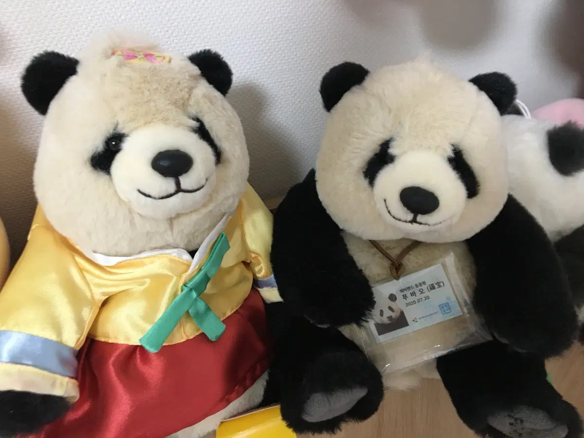 일괄) 푸바오 사원증 한복 인형