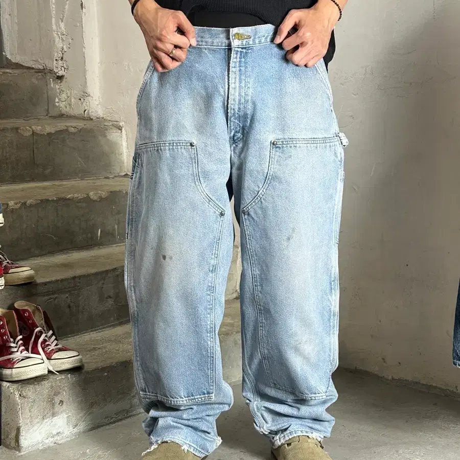 [38] OG 칼하트 B73 더블니 데님 칼하트 썩블니
