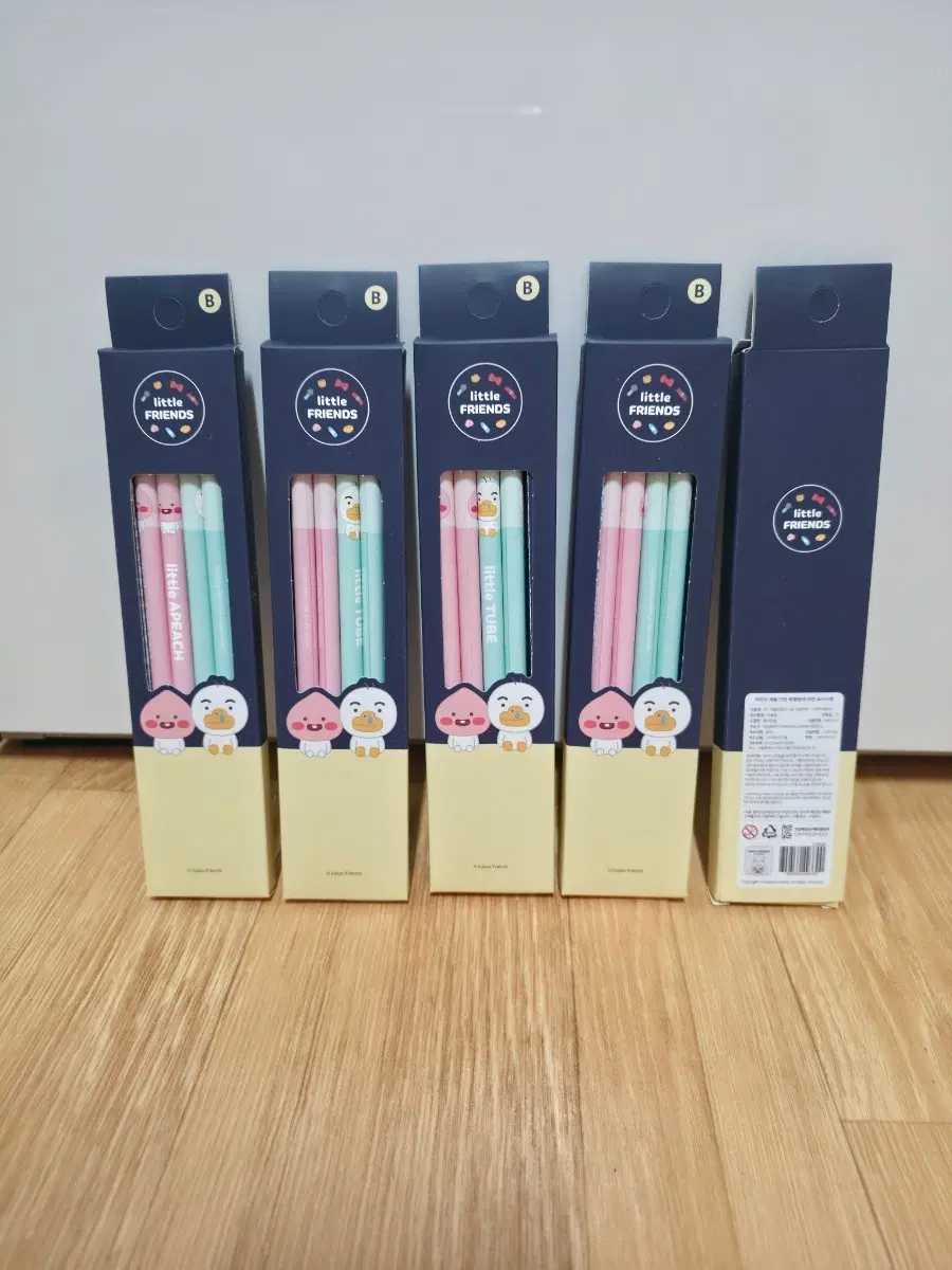 리틀프렌즈 캐릭터 연필 5세트