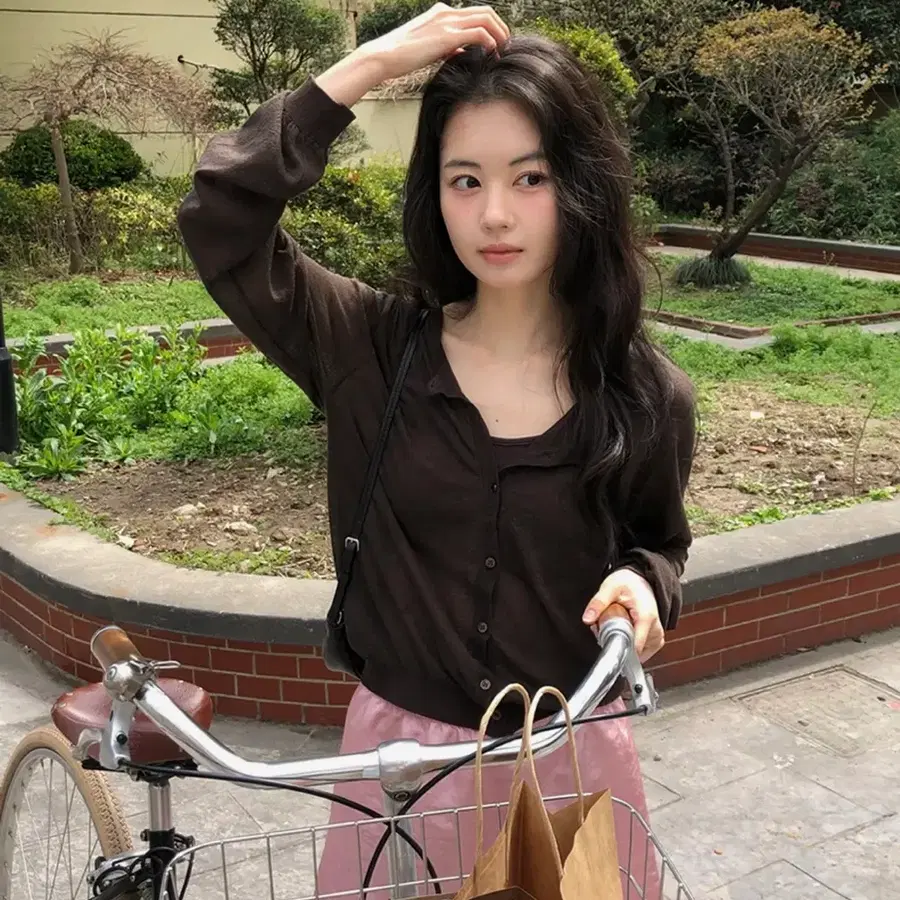 위드아웃썸머 Airy summer cardigan 에어리 썸머 가디건 브라운