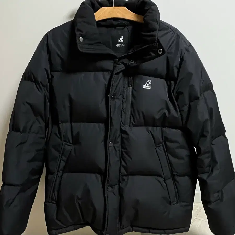 캉골 숏패딩 베이직 푸퍼 쇼트 다운 9547 블랙 L