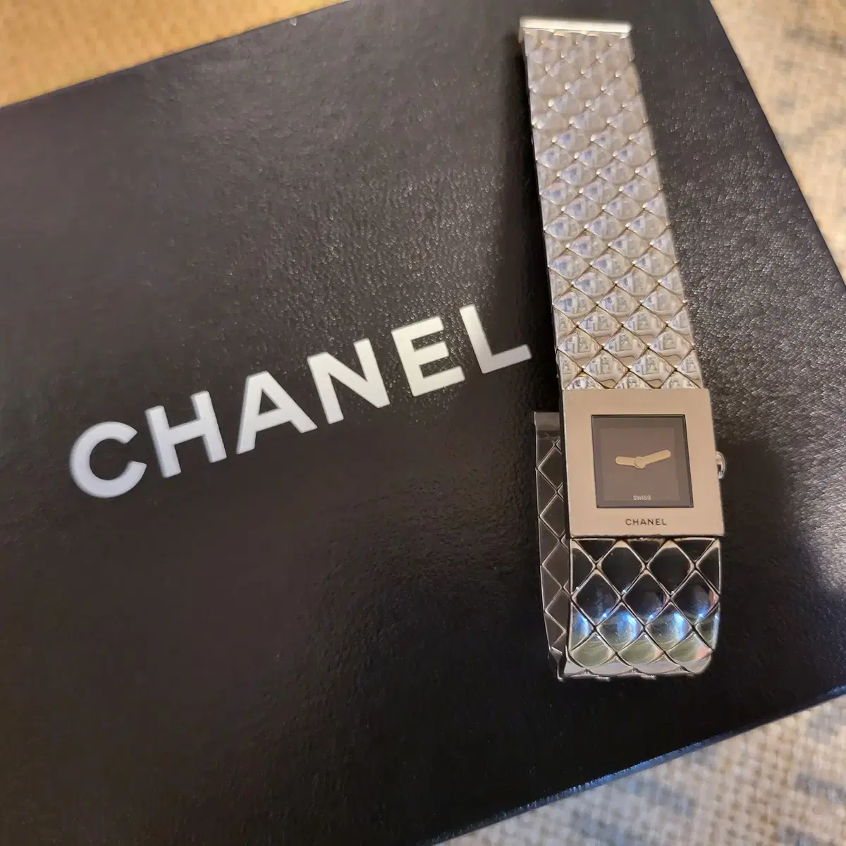 CHANEL 샤넬 ACIER MATELASSE 1993 마테라세 빈티지 손목시계 A011