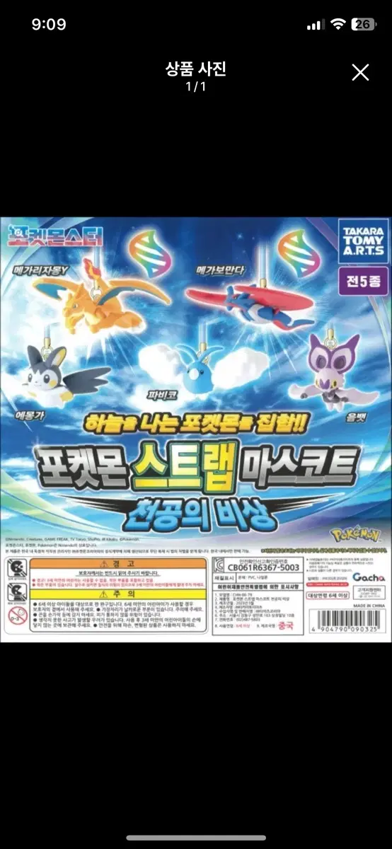 포켓몬 스트랩 마스코트 천공의 비상