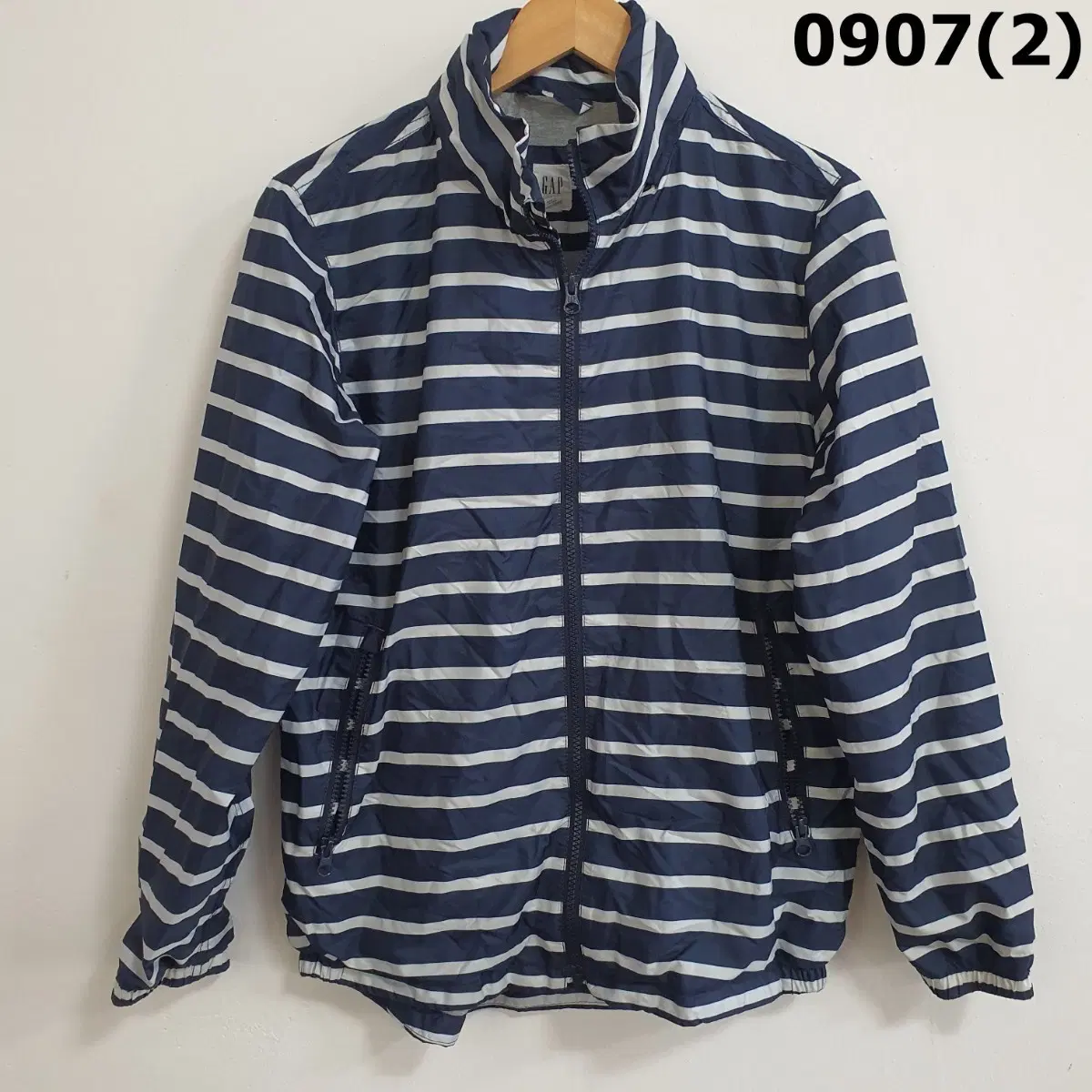 GAP 아동 스트라이프 바람막이 남색