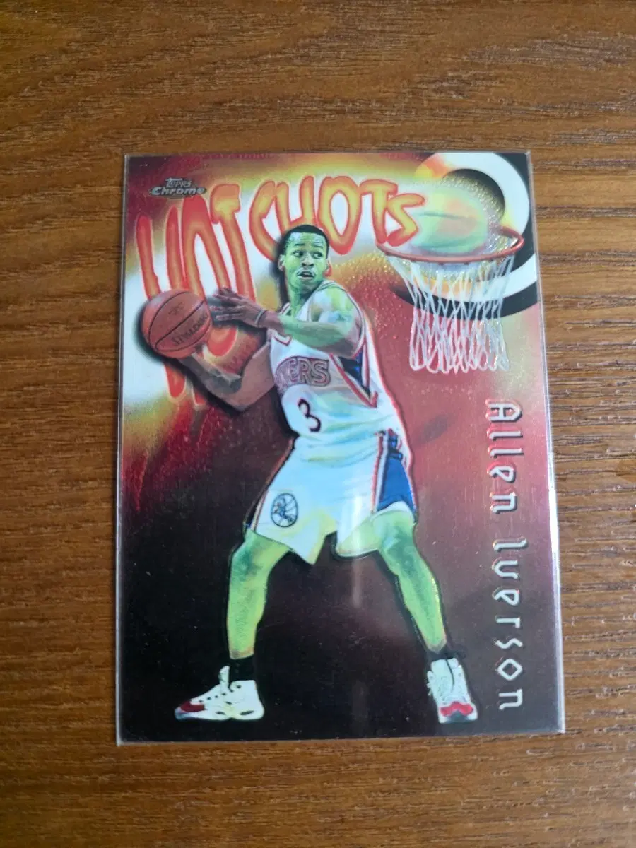 topps allen iverson chrome hot shots best season 1997-98