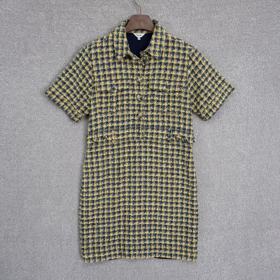 라온컴퍼니 고퀄 울 체크 트위드 원피스 36size