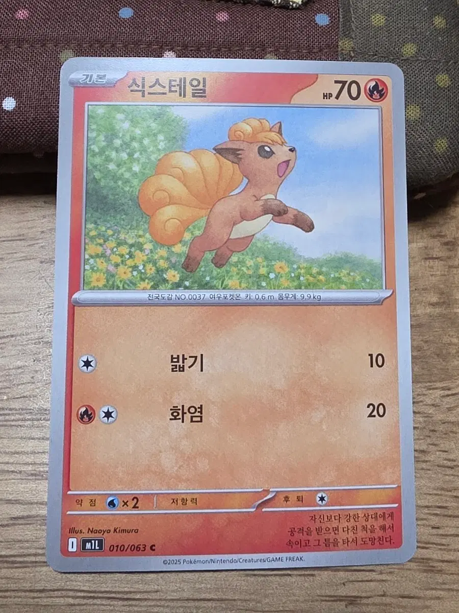 귀여운 포켓몬 카드 식스테일 m1l 010/063