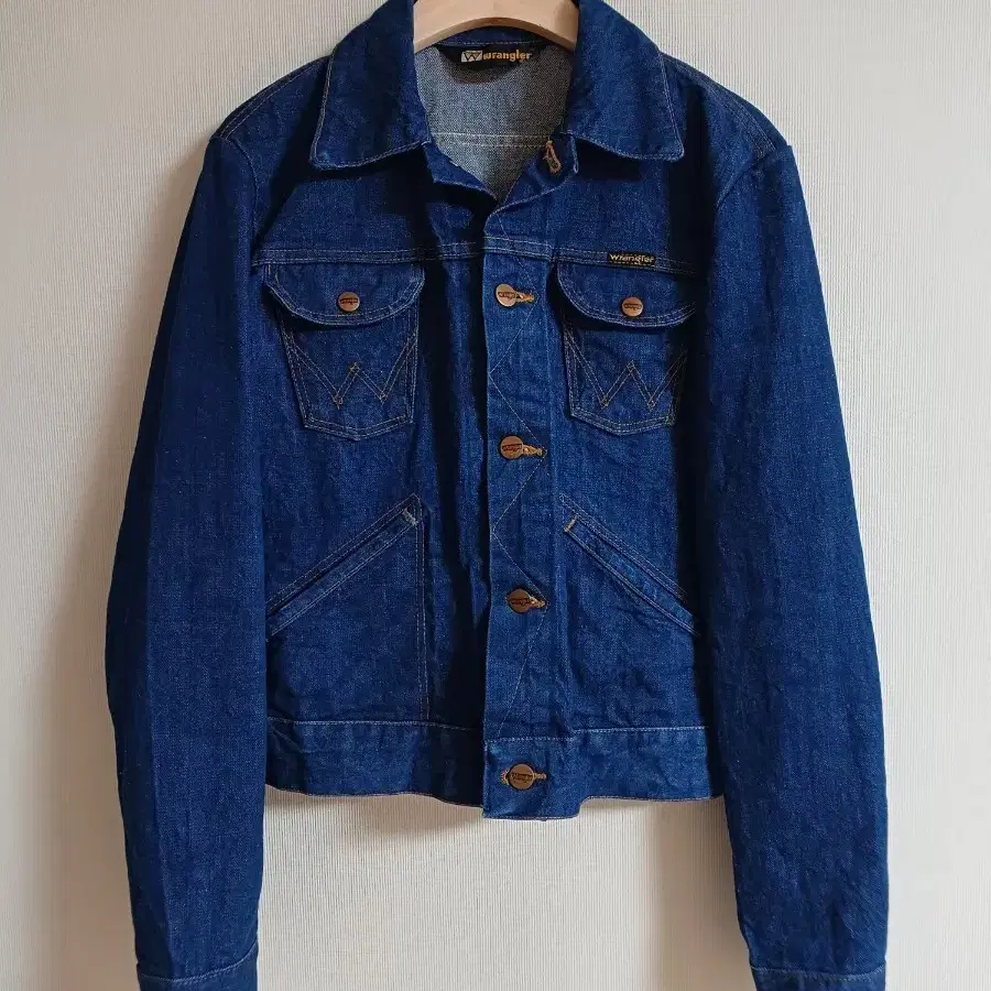 70s Wrangler 랭글러 청자켓 데님 자켓 빈티지 오리지날 생지 리바이스