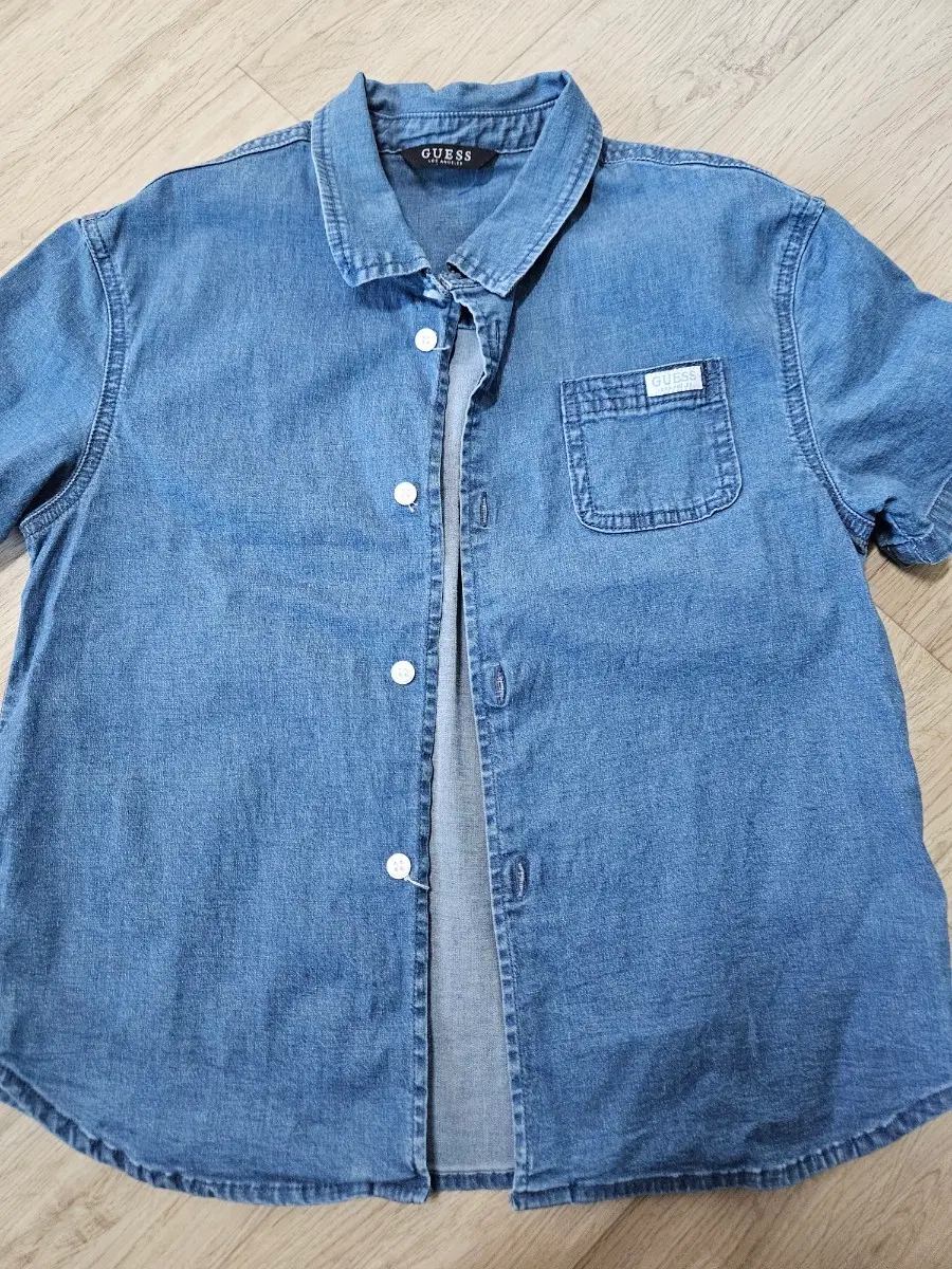 게스키즈 데님 남방 130