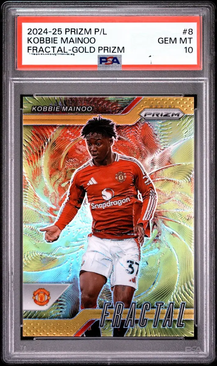24-25 Prizm Kobbie Mainoo Fractal Gold /10 PSA10 POP2