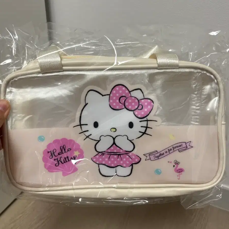 헬로키티 투명가방(가로26세로16cm)