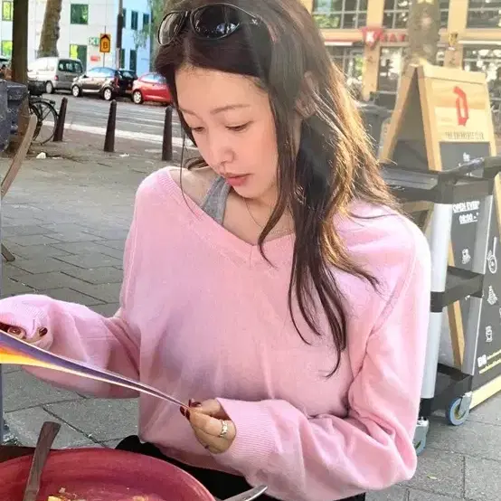 마그넷 아카이브 바이윤하 분홍 니트
