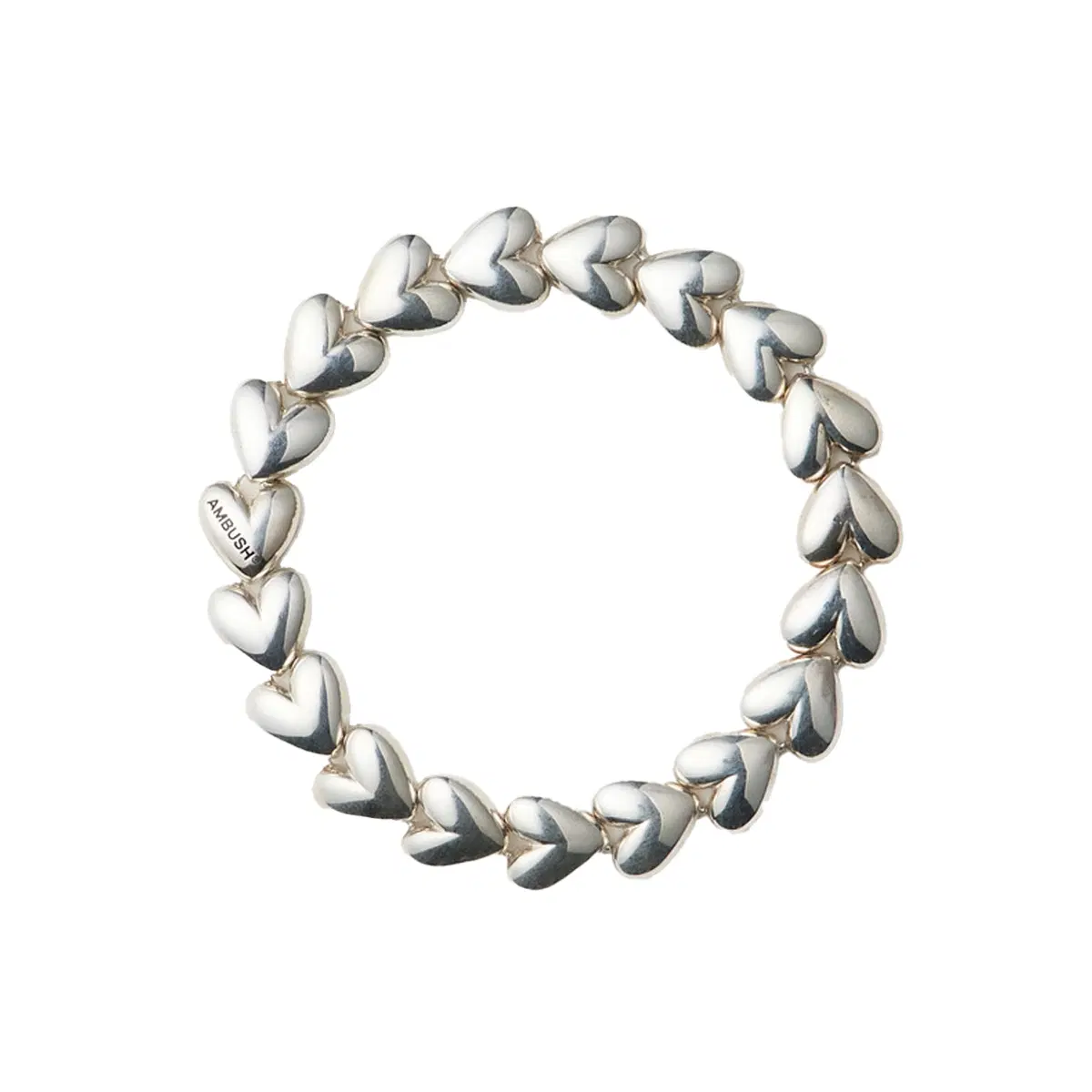 엠부쉬 팔찌 Ambush Heart Link Bracelet Silver