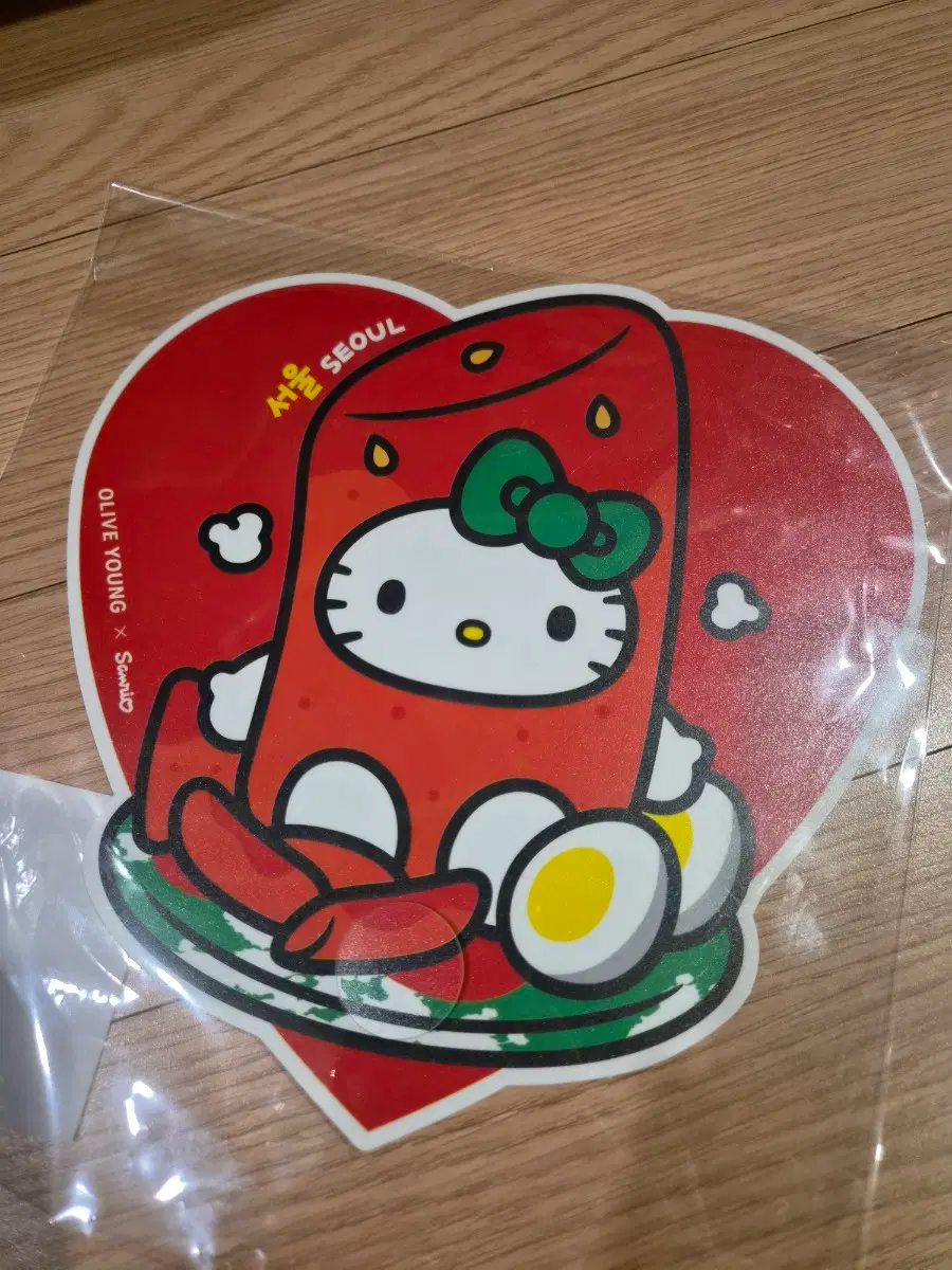 미개봉)올리브영X산리오 서울 헬로키티 부채