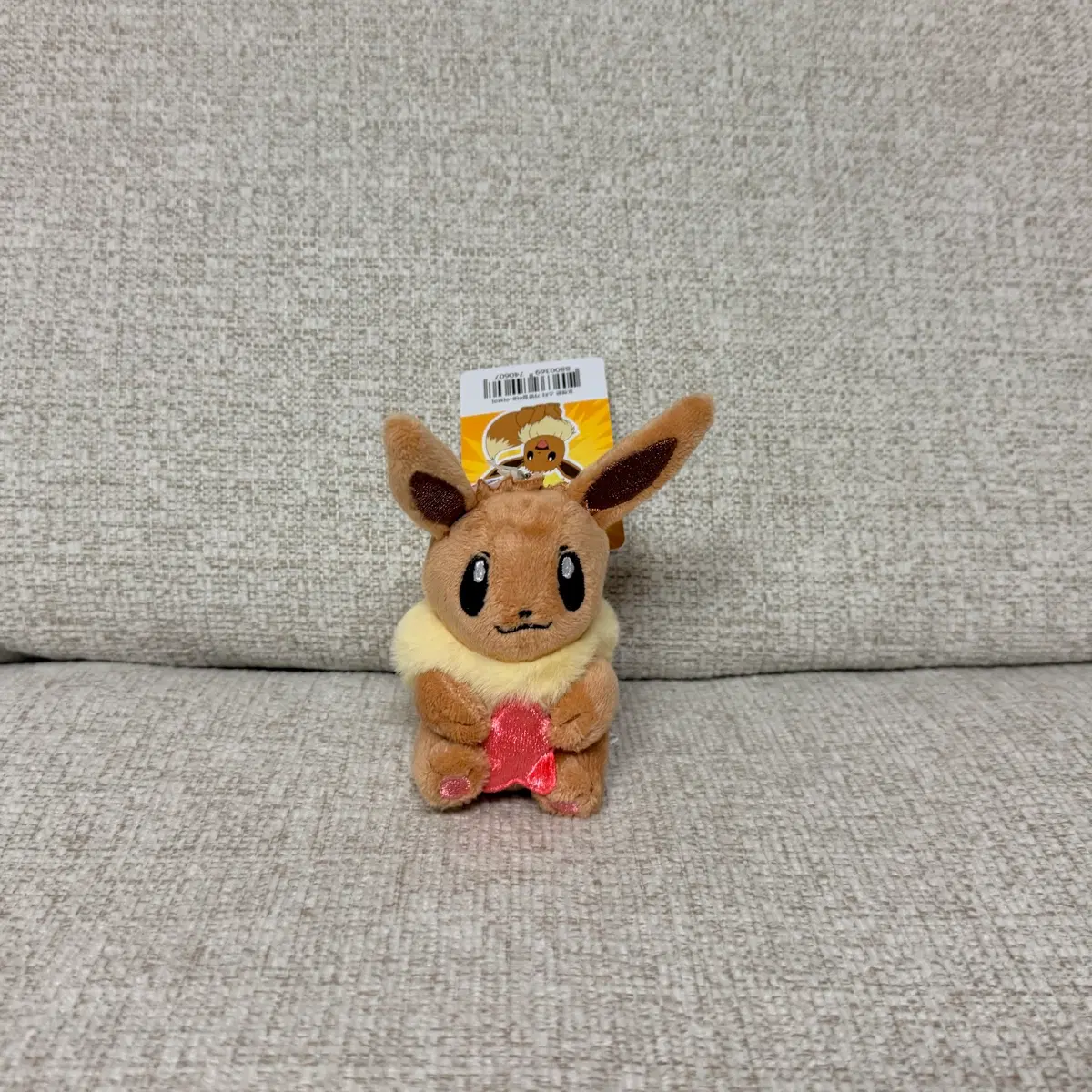 정품 포켓몬스터 스타 이브이 키링 인형 8cm