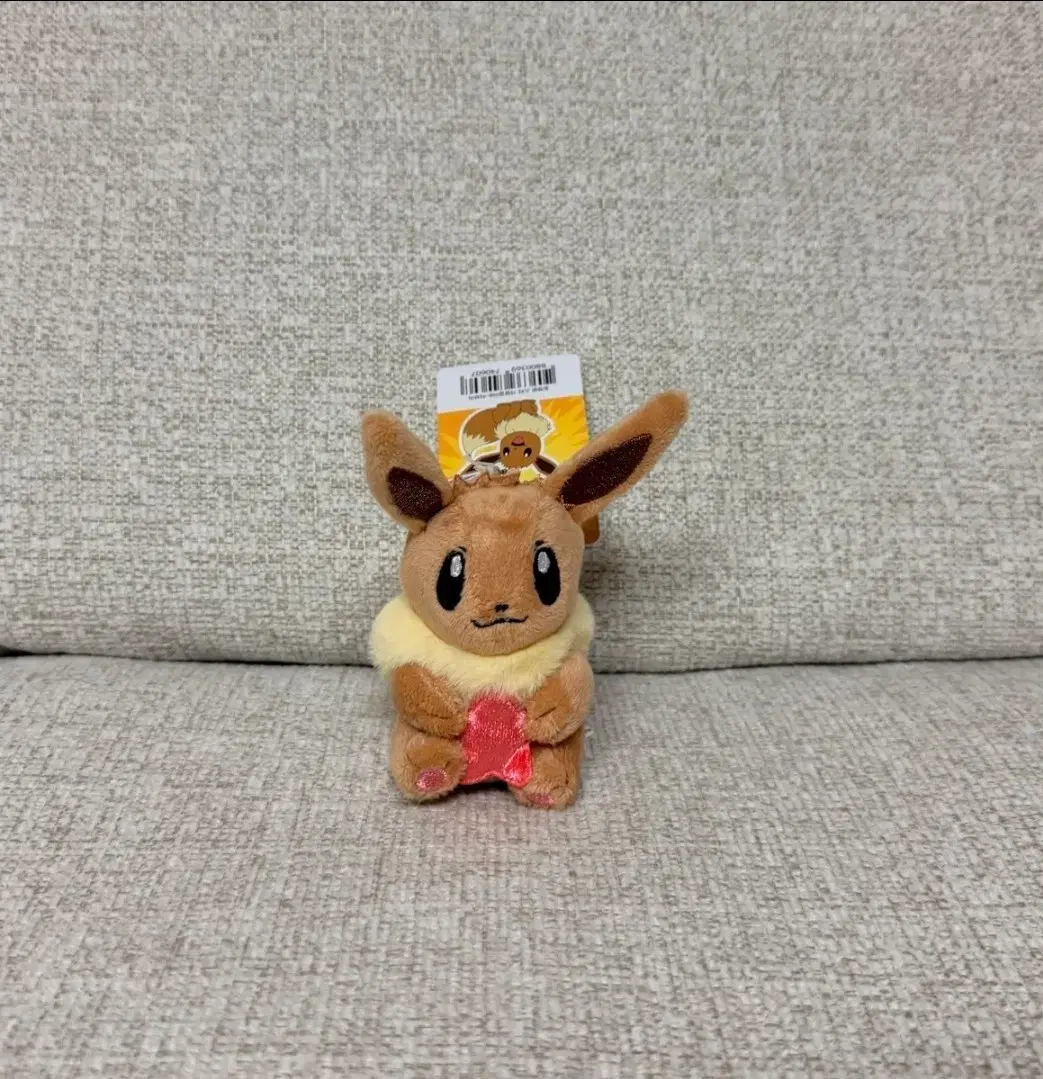 정품 포켓몬스터 스타 이브이 키링 인형 8cm