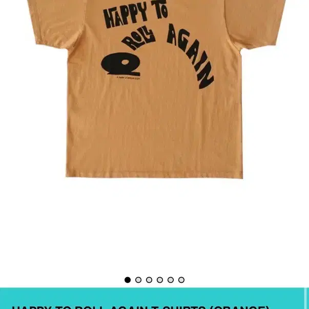 (새상품,S) 컬렉트피시스 HAPPY TO ROLL AGAIN T-SHIRTS ORANGE