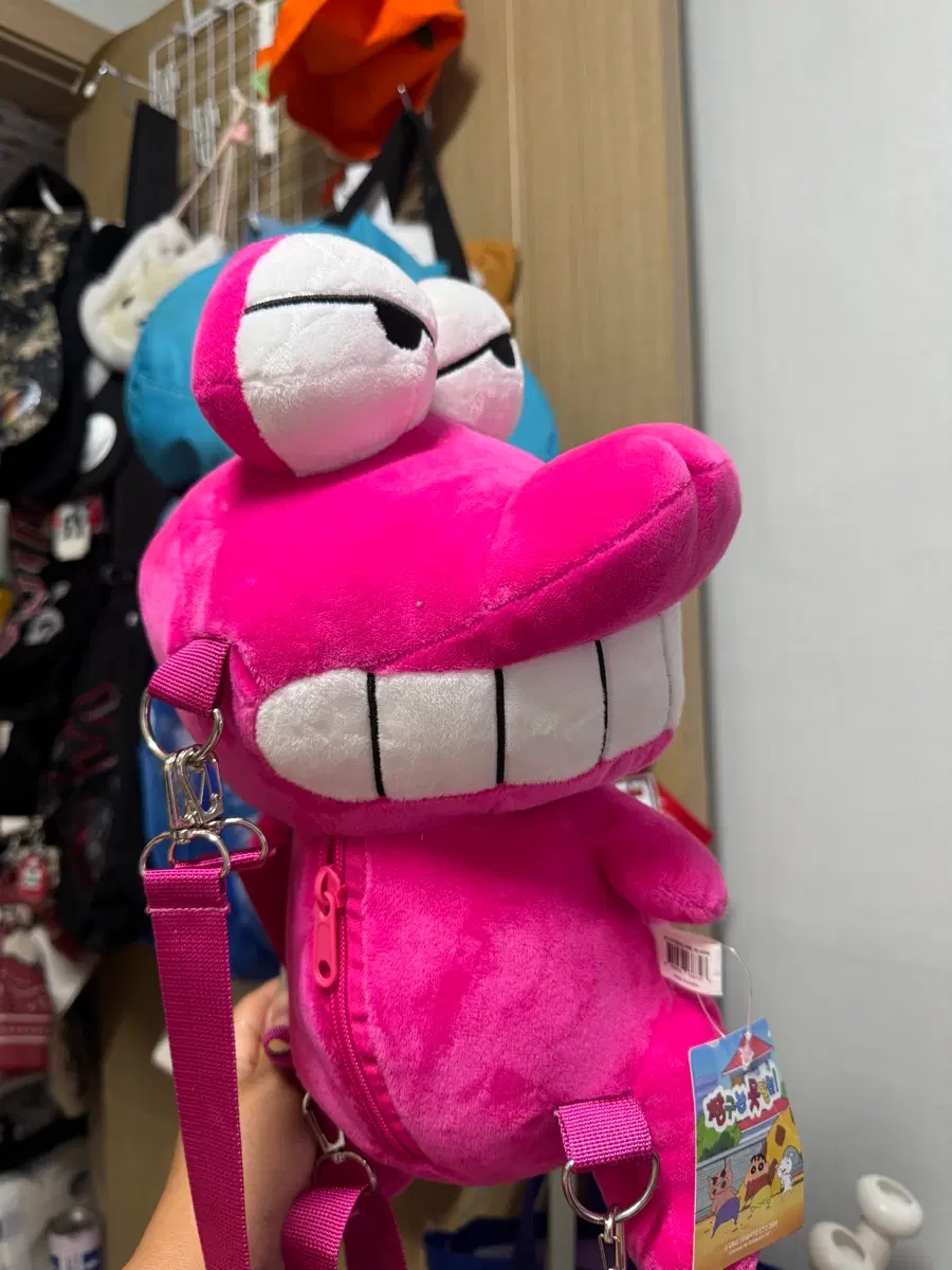 짱구는 못말려 와나마나상 핑크 공룡 백팩