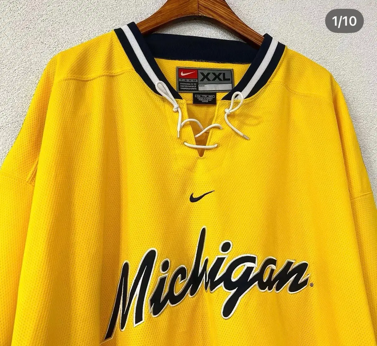 Nike Michigan Wolverines 빈티지 하키 저지 XXL