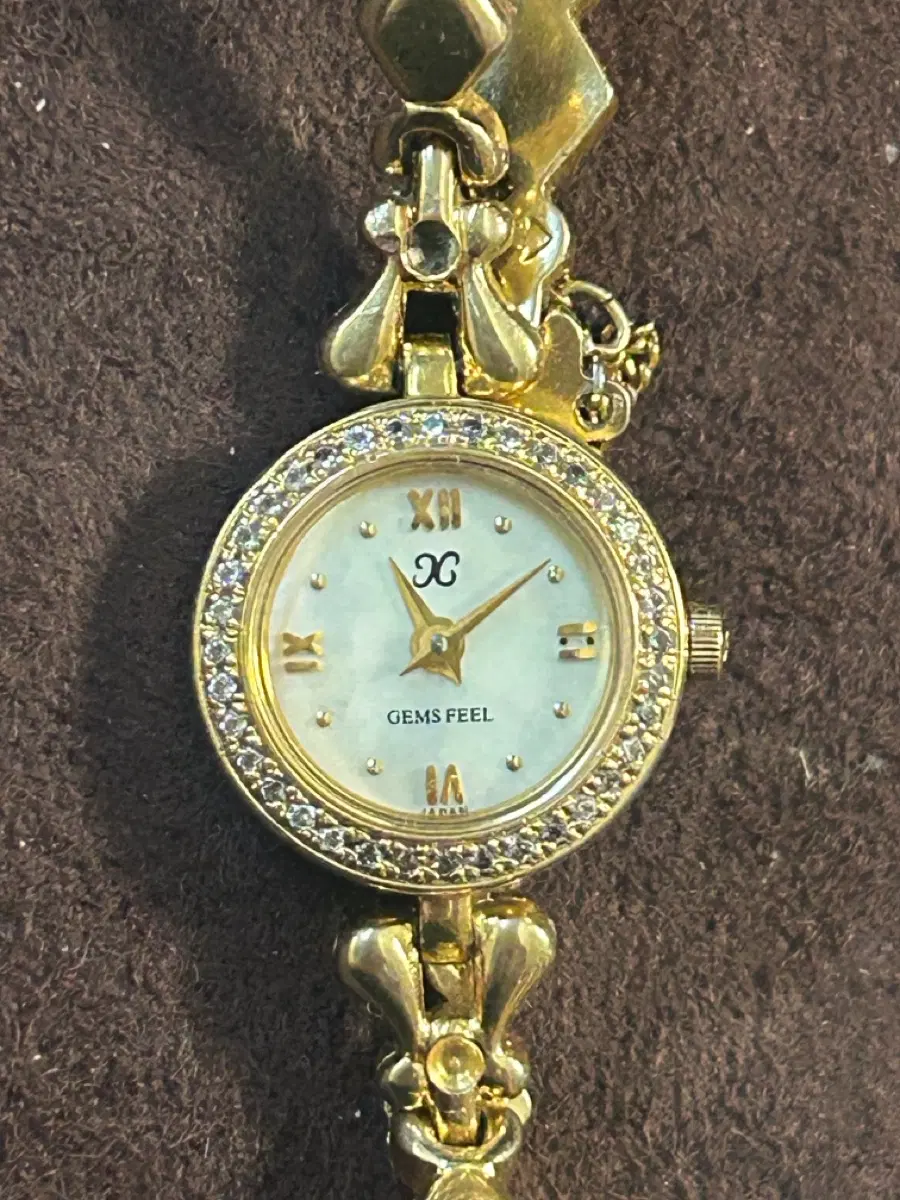 콩알 빈티지 18k 크라운 여성 시계