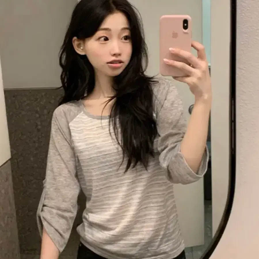 롤업7부 텐셀소재 긴팔티
