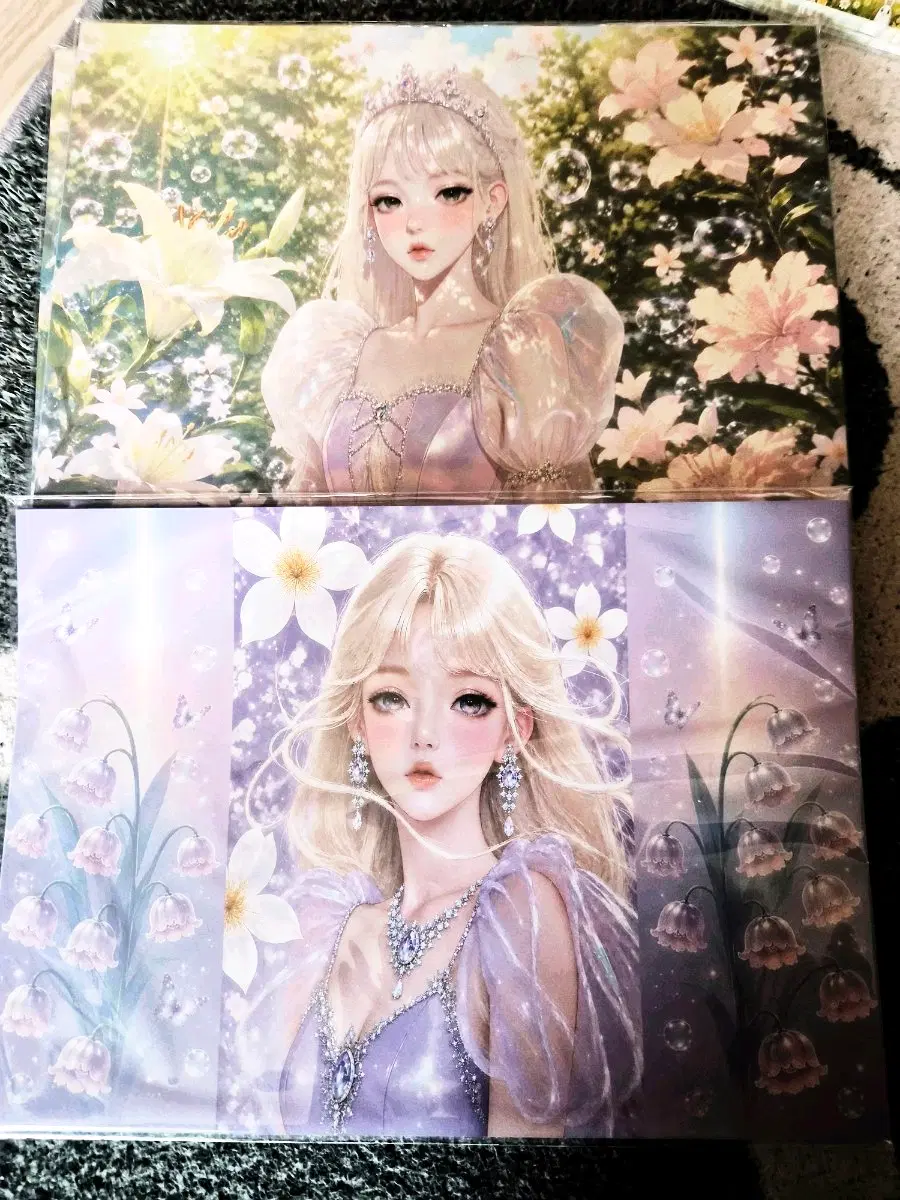 소녀 양면랩핑지