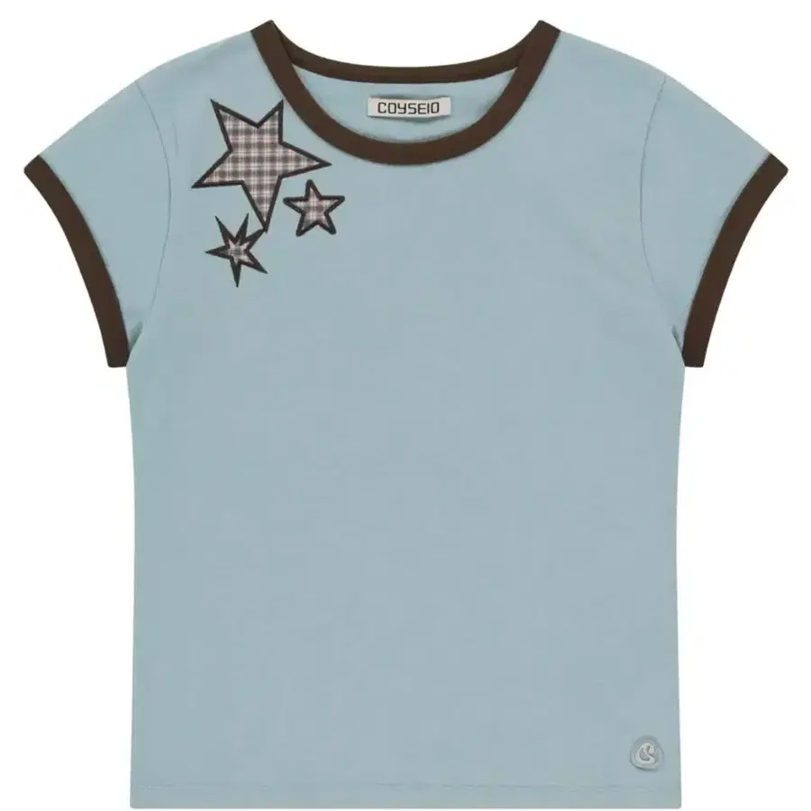 코이세이오 TRIPLE STAR RINGER TEE PASTEL BLUE