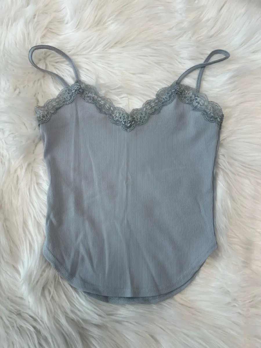 (Closet Cleanout) Please No Follow Flora Lace Top Sky Blue