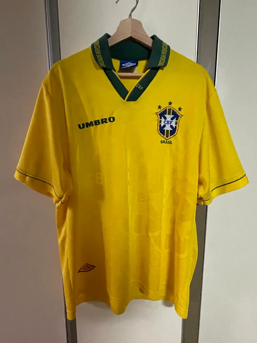 (XL) 93-94 브라질 홈 반팔 유니폼