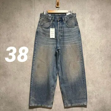 ZARA 빈티지 워시 배기핏 데님 팬츠 38 새상품 블루