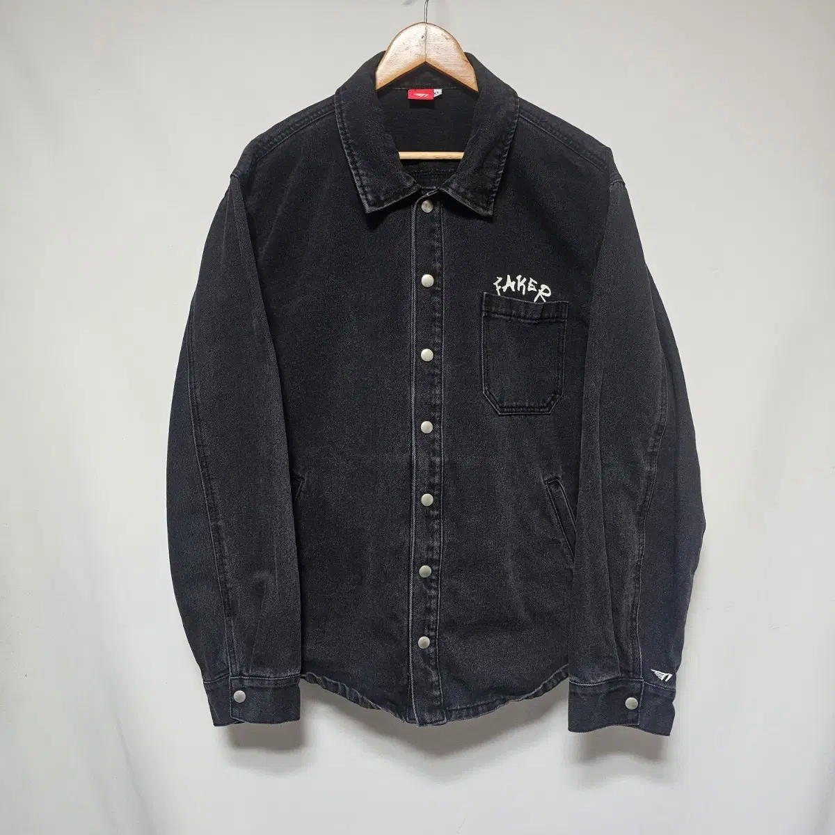 T1 페이커 데님 셔츠 자켓 블랙 XL