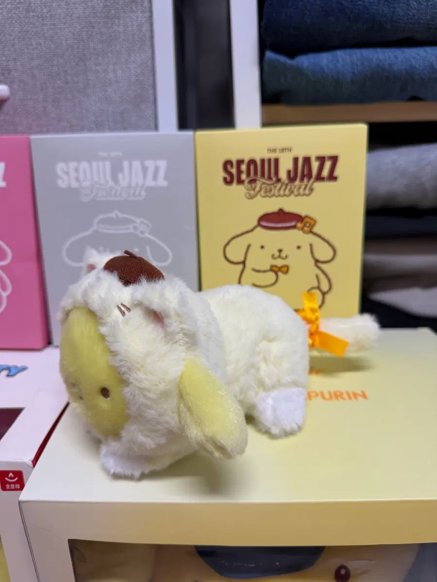 고양이 폼폼푸린 인형 키링