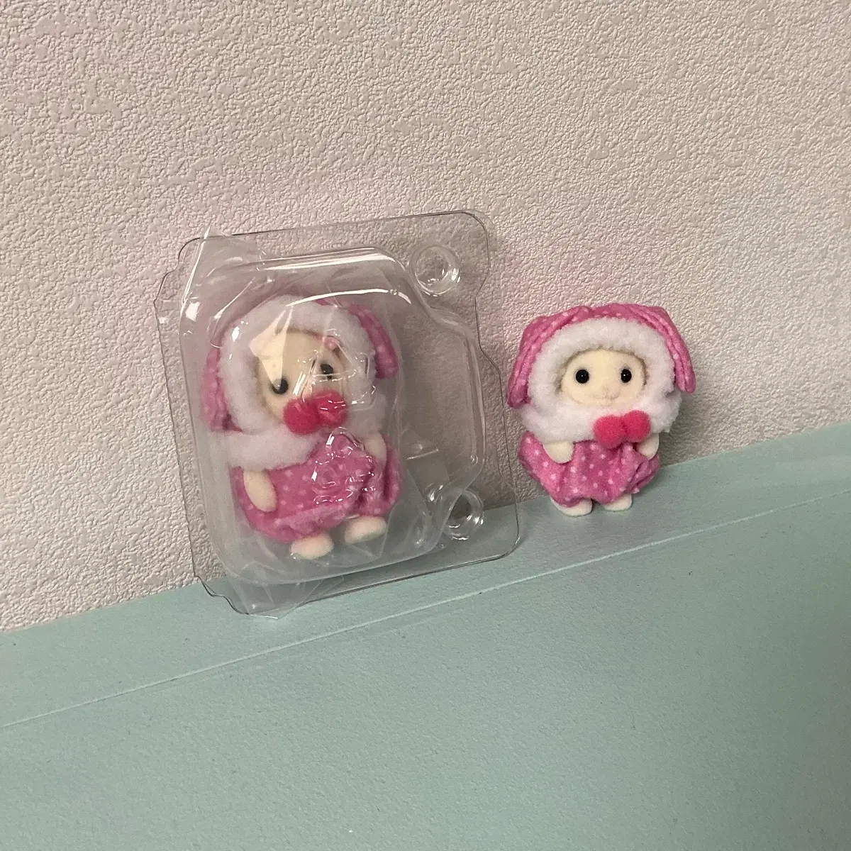 미개봉) 실바니안 40주년 컬러풀 토끼 플로라 토끼 핑크