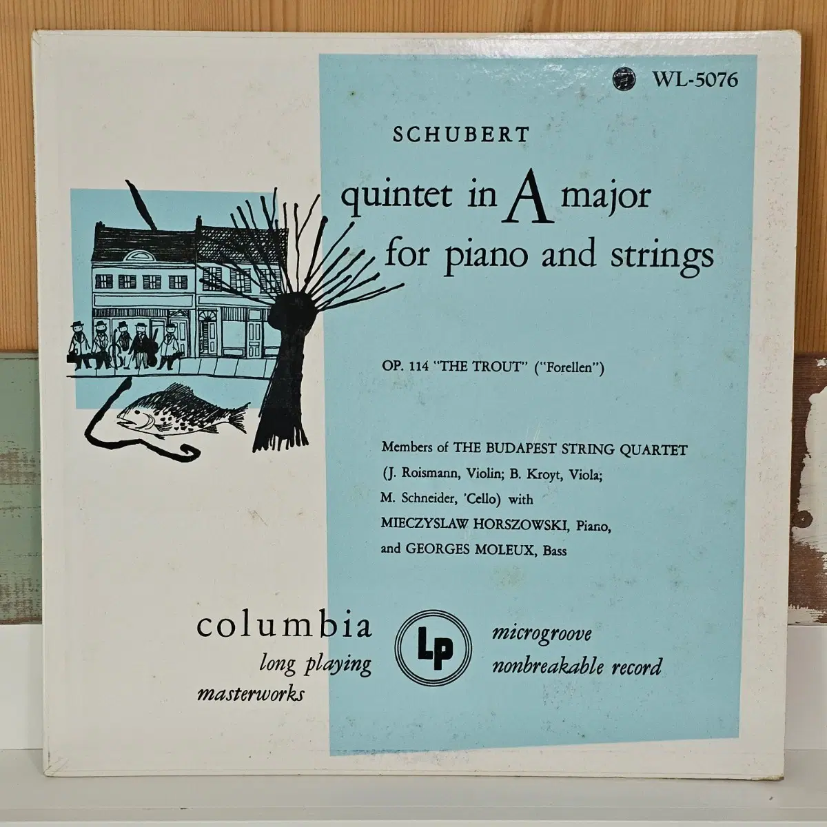 Budapest String Quartet - Quintet in A major for piano and strings, Op. 114 "The Trout" LP