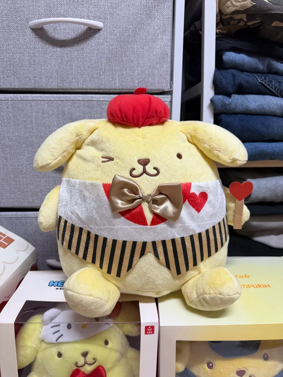 폼폼푸린 턱시도 마법봉 중형 인형