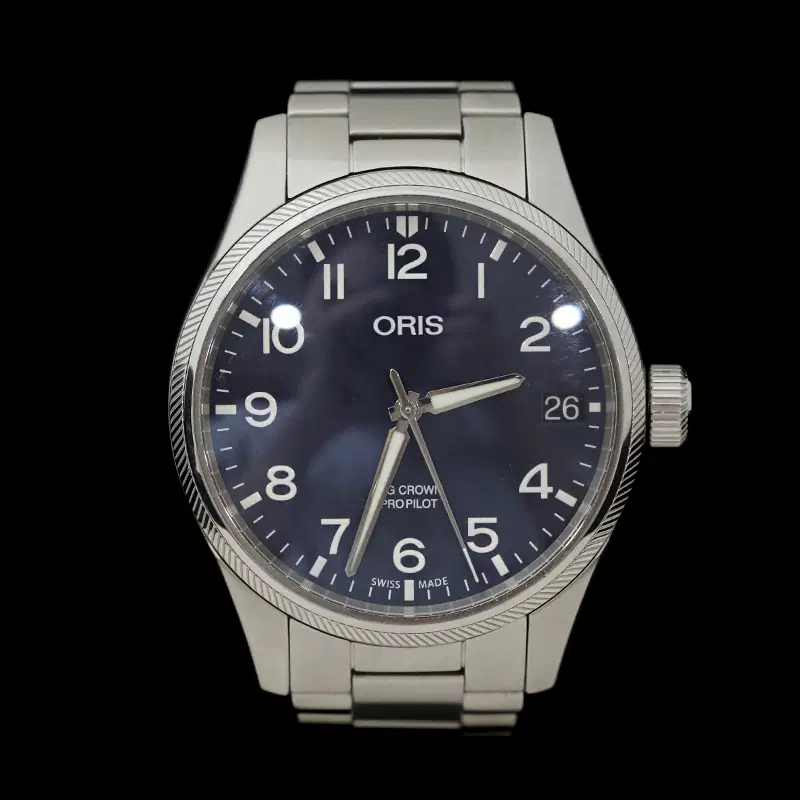 (정품)오리스 0175176974065 빅크라운 프로파일럿 빅 데이트 스틸 청판 41mm