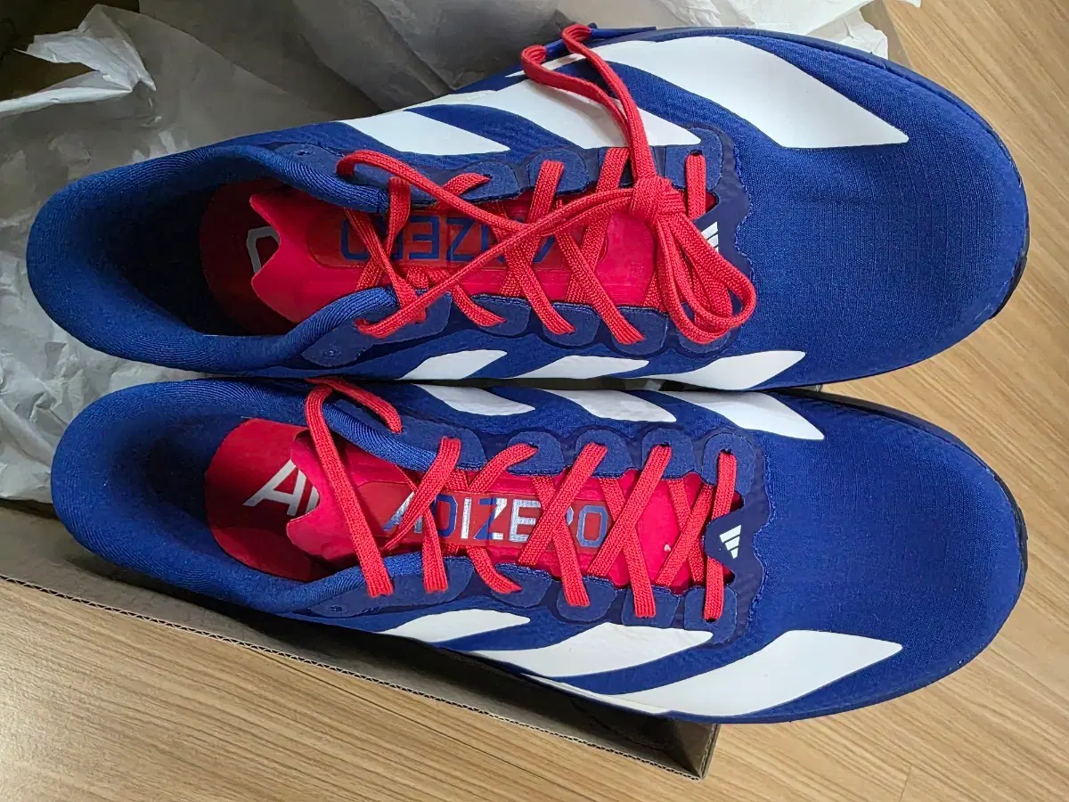 아디다스 아디제로 EVO SL 루시드 블루 퓨어 루비