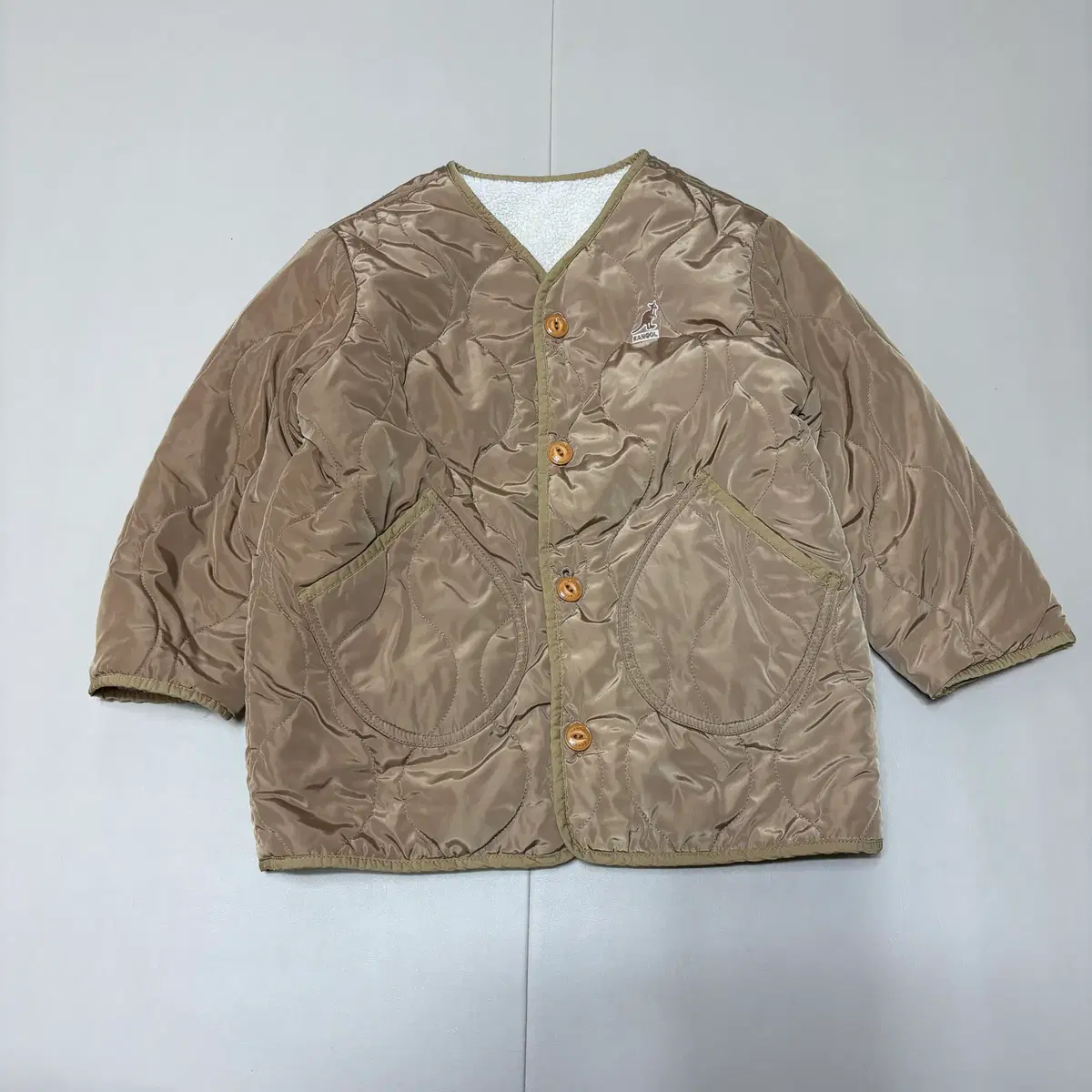 캉골 키즈 양면 퀼팅 플리스 자켓 120