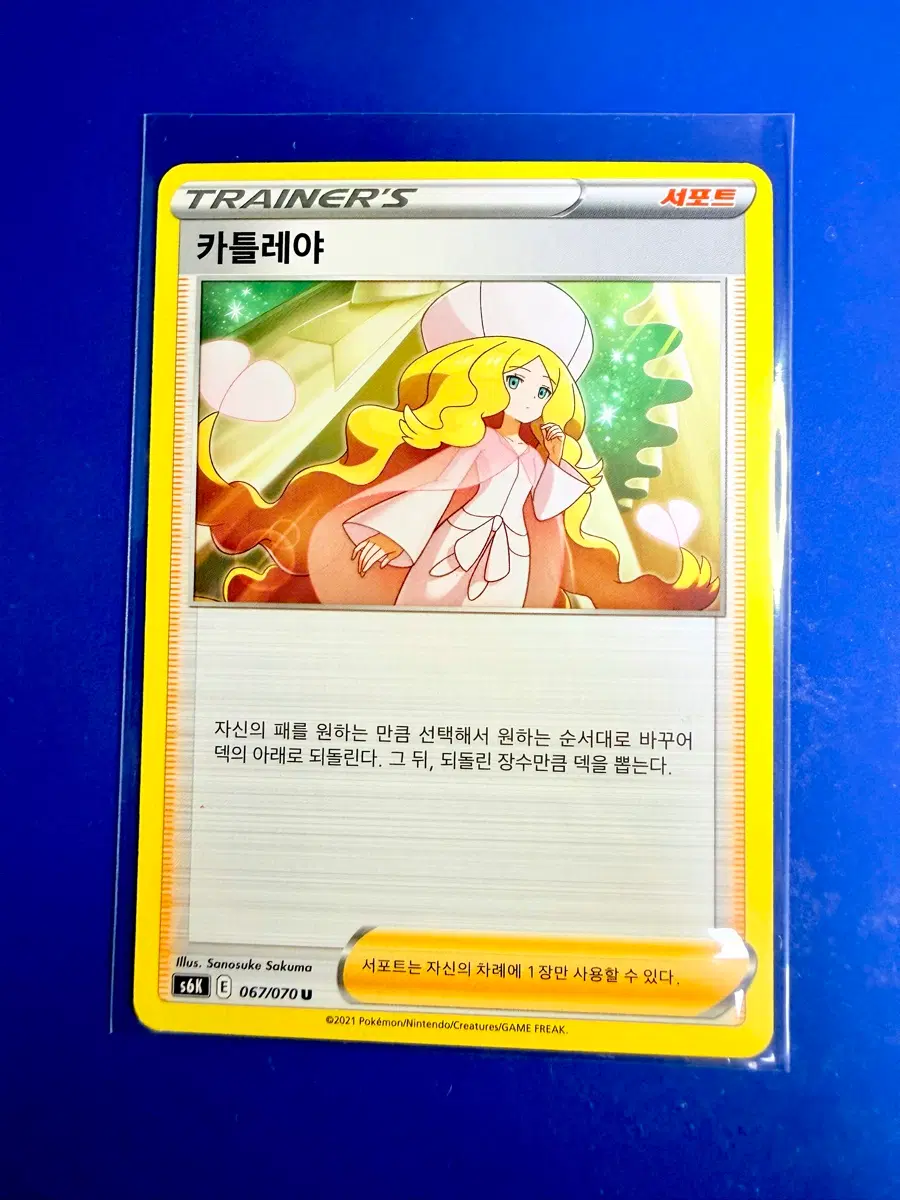 포켓몬카드 2021년 카틀레야 서포트 트레이너 덱소스 카드