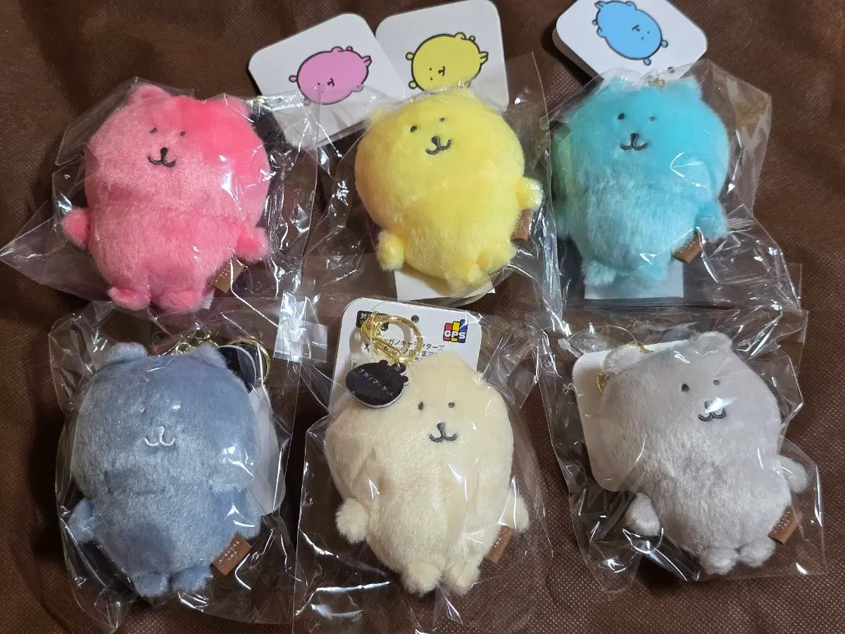 농담곰 대만한정 컬러곰 마스코트 한국한정 컬러곰 마스코트 6종셋트