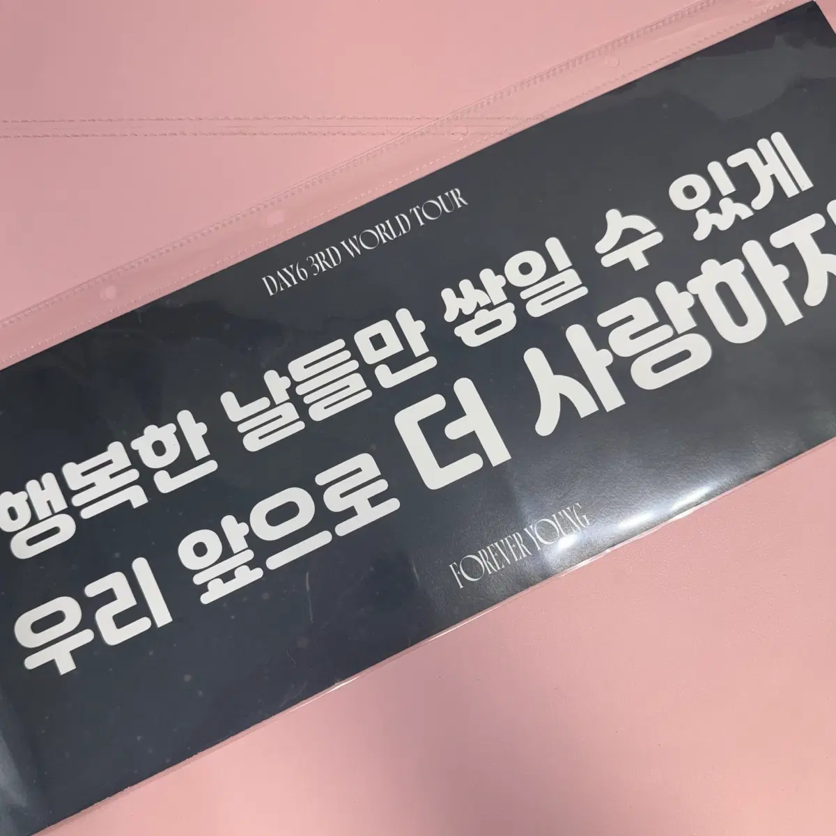 데이식스 포에버영 피날레 첫막콘 콘서트 이벤트 슬로건