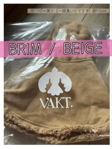 VAKT. BRIM 프린지 버킷 햇 미사용 베이지