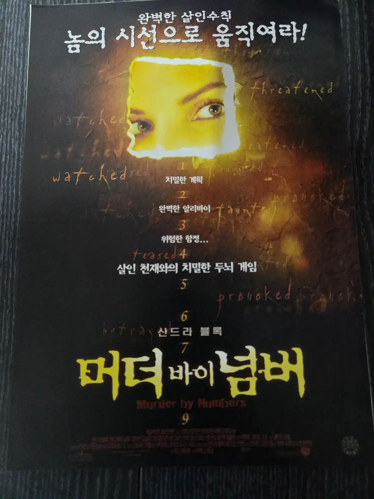 머더 바이 넘버/영화전단지/영화자료/고전희귀