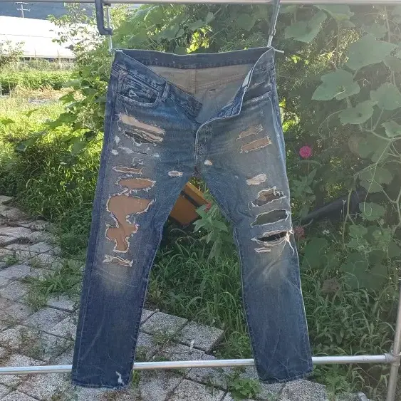 랄프로렌) 데님앤서플라이 디스트로이드 데님 팬츠 (34인치)