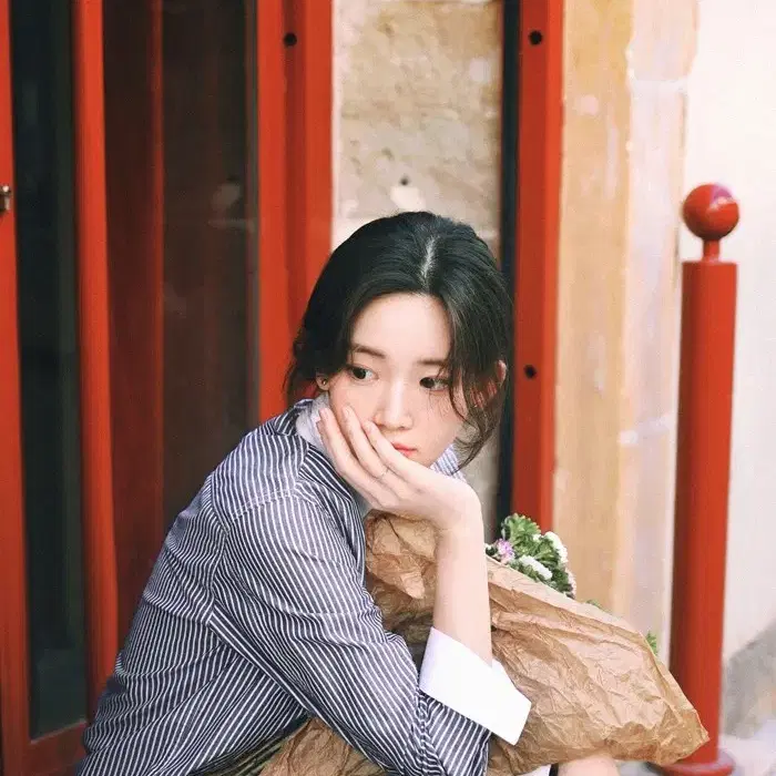 밀크코코아 스트라이프 셔츠 오피스룩